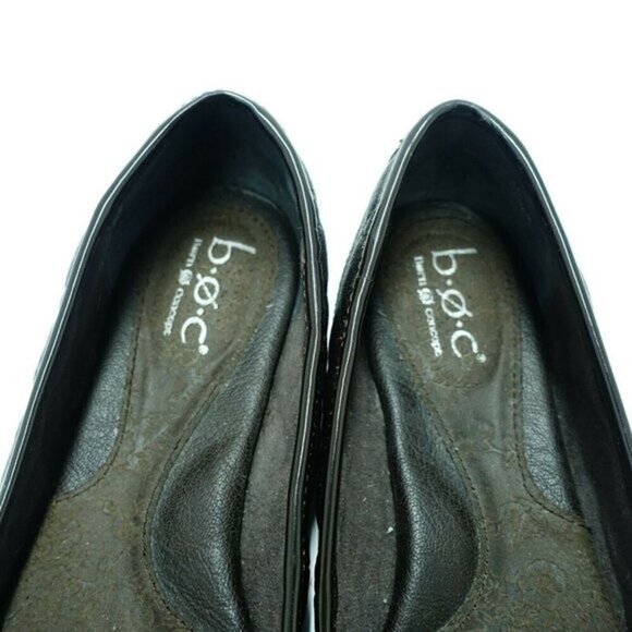 B.O.C. Ballerina flats Women size‎ 8.5 Brown Faux Leather quilted cap toe - Picture 8 of 10